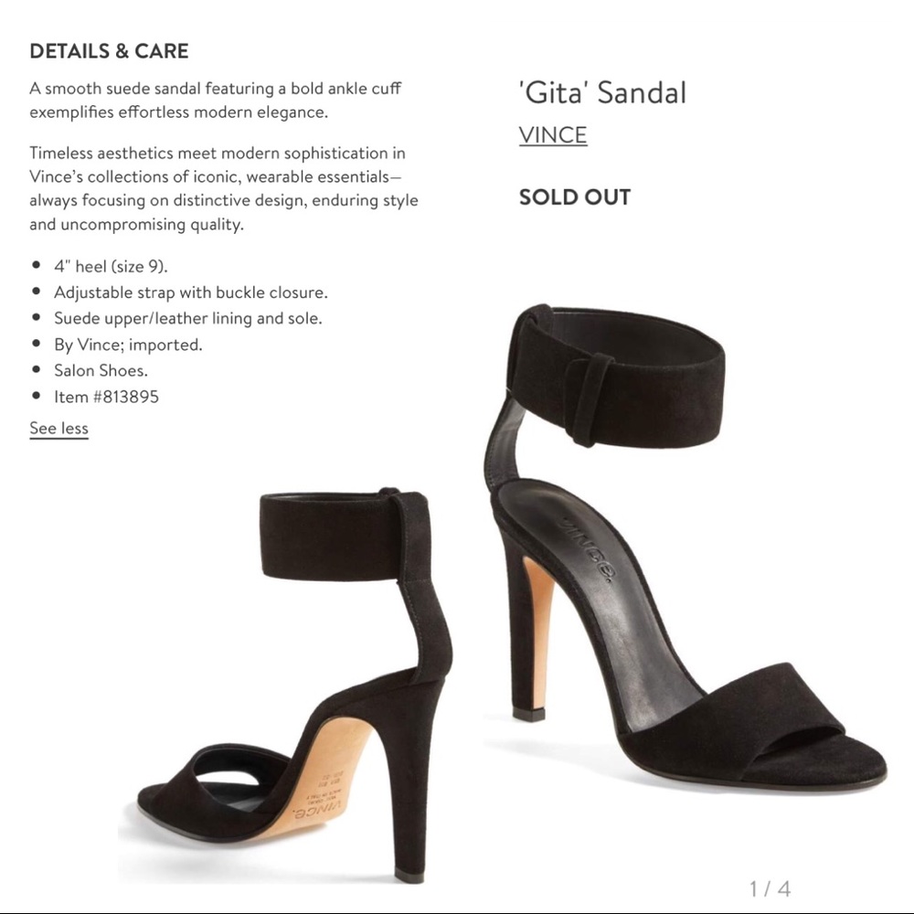 Vince ‘Gita’ suede ankle-strap sandals